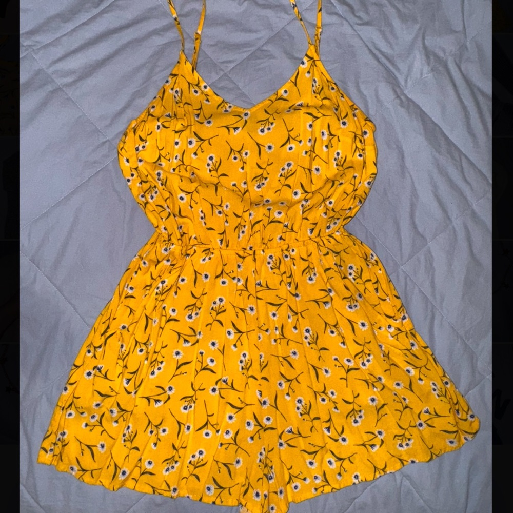 Floral Yellow Romper